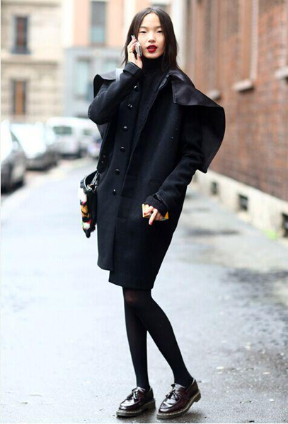 谁说春天不宜穿黑色?教你一身黑也朝气蓬勃-服