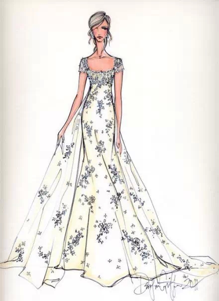 服装<em>手稿</em> 范冰冰的<em>礼服手稿</em>惊艳曝光-时装<em>画</em>/手