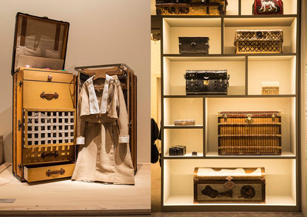 louis vuitton「飞行,航行,前行-路易威登」主题展展出的箱子