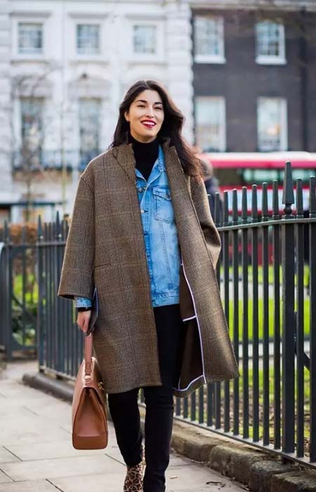 2016秋冬时髦翻倍攻略:格纹大衣就穿彩色的-服