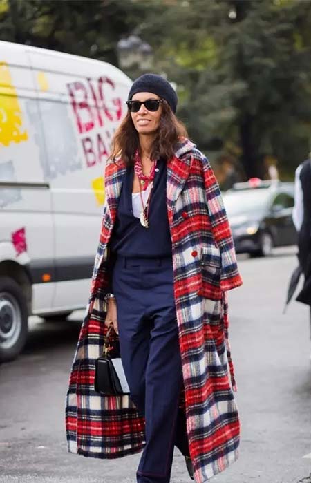 2016秋冬时髦翻倍攻略:格纹大衣就穿彩色的-服