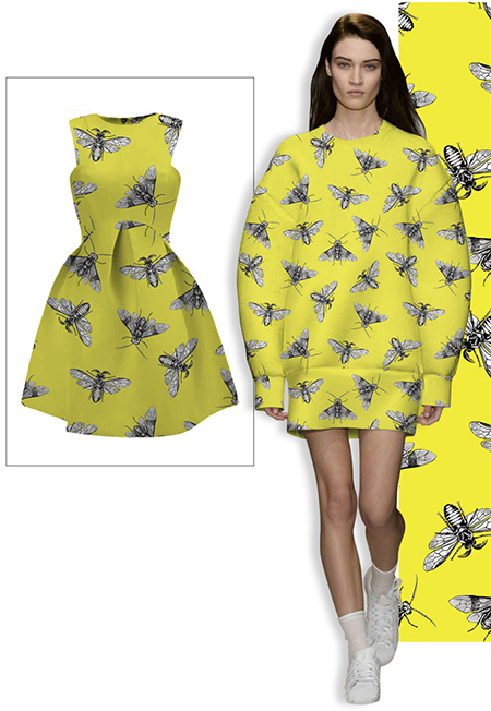 2017春夏女装流行图案\/花型趋势 萌虫当道-服