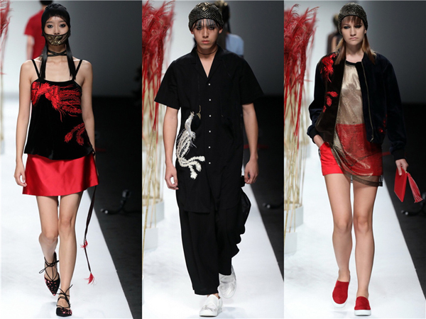 2017 春夏四大時裝周在 GUCCI、PRADA、Alberta Ferretti 的秀場上我們都遇到了不少親切的中國風設計,當我們說到中國風時,你的腦海中會條件反射出現怎樣一個形象?通常中國風的服裝會有這么一些標志性的元素:刺繡、中國字、中國畫,款式方面出鏡率比較高的有斜襟、小立領,外國人還尤其對斗笠、頂戴花翎特別感興趣,Dolce & Gabbana 甚至還將頂戴花翎帶去了自家的高定系列。 2017 春夏上海時裝周依舊有不少本土品牌演繹中國風,我們挑了五個有代表性的系列,風格上既有從款