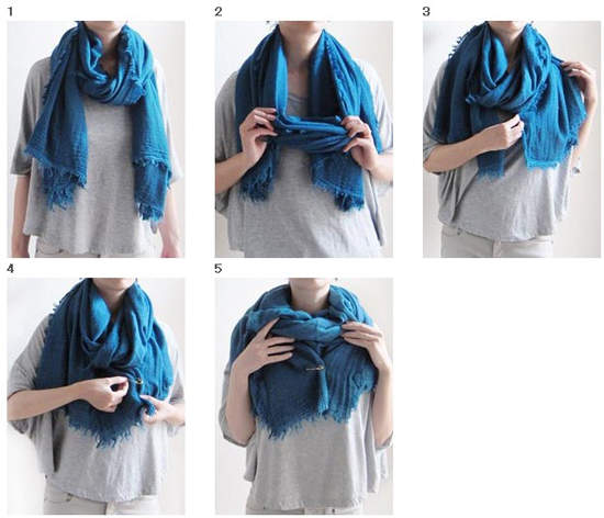 今秋60种最全围巾围法-服装潮流搭配-服装设计