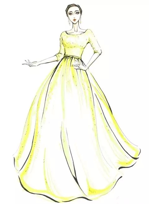 【手绘】如何把绝美礼服画出仙气?-服装设计管