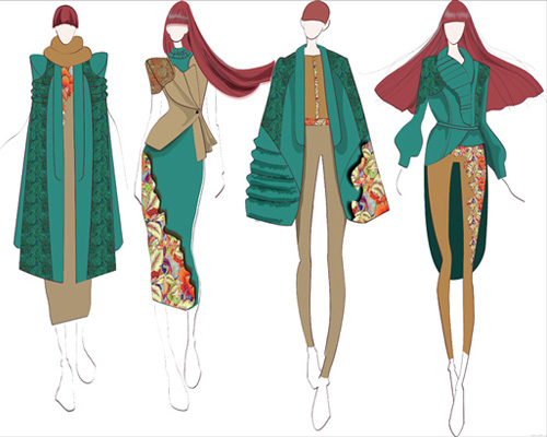 服装画绘制-2013第五届 CFW 杯<em>中国女装</em>设计