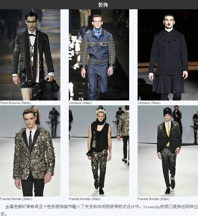 2013/2014秋冬男装设计细节<em>流行趋势</em>预测-服