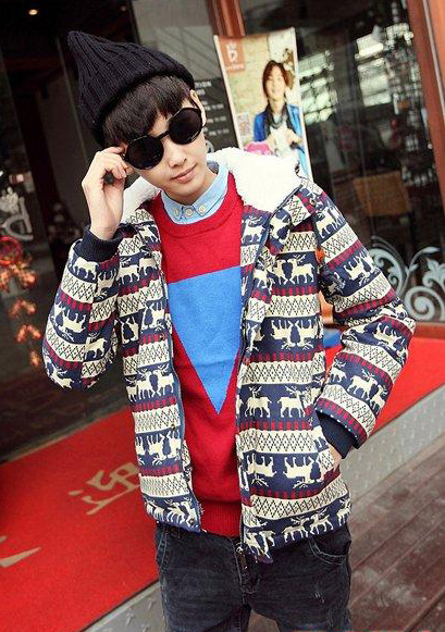 2014年男人过年红色服装搭配