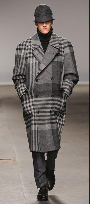 14秋冬男装流行元素-大格子提花-服装时尚聚焦